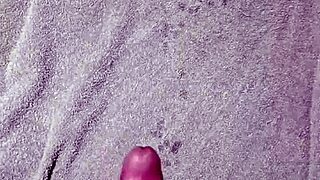 skinny girl moans loud while masturbating to massive solo cumshot