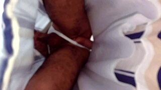 married dude fingers trans bride till she squirts hard right on the public train ride