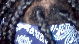 Ebony Teen's Sloppy Deepthroat Facial for Valentine's Huge Cumshot