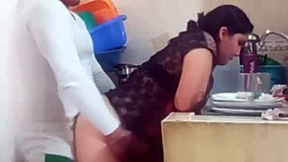 neighbors freak out as cute latina wife squirts on huge cock in kitchen