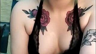 Stunning babe edges friend's cock to explosive cumshot!