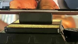 Milf's sheer butter massage teases clit to pussy orgasm.