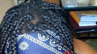 Ebony Teen's Sloppy Deepthroat Facial for Valentine's Huge Cumshot