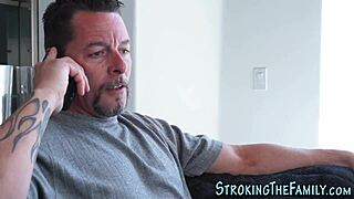 milf cougar drills teen stepdaughter's mouth for facial cum!!