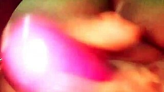 Horny Asian amateur with big tits and ass fucks brinjal deep while fingering wet pussy for orgasmic homemade fun