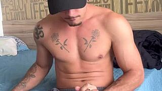 Brazilian bodybuilder teen pornstar masturbates sensually with tasty milk