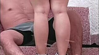 Gym Redhead's Juicy Ass Workout Ends at Private Pool Pound