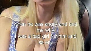 fucked busty blonde in car deepthroat then facial cumshot 😍🍆💦