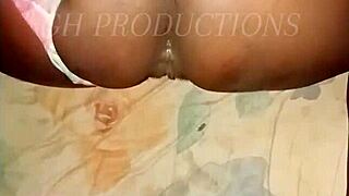 ghetto slut's pussy and asshole get stretched wide eaten out then bent over for rough pounding and ass cumshot