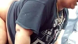 i'm that nerdy ebony with fat ass moaning outside as big cock pounds me