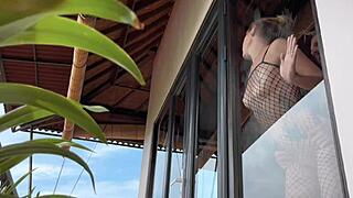 i recorded hot babe in fishnets gettin pounded