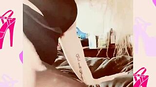 my pierced pussy flashes hard through crotchless panties in this milf domination music vid