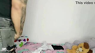 he sneaks in after shower jerkin to my panties we fuck hard part 1