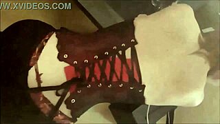 Amoul Solo 862: Amateur Slut in Red Black Thong Corset Spandex Heels Does POV Blowjob Doggy Rimjob