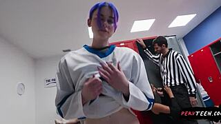 sneaky locker room fuck with cute petite goes totally wrong 😩💦