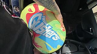 Big ass ebony slut fucked thru gloryhole in tight shorts heading to car wash?