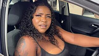 Big ass ebony slut fucked thru gloryhole in tight shorts heading to car wash?