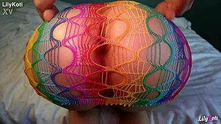 horny gf with huge natural tits in fishnets sucks cock rough pov homemade tape!