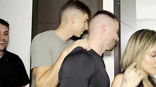 Latin orgy spin the bottle with huge cocks and creampies