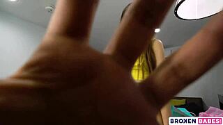 Latina student Izzy Lush rides tutor's cock after deepthroat 😘💦