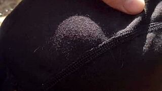 Bound French Slave Maid Dressed for Outdoor BDSM Training Exhibition