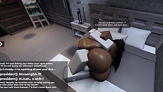 Thick Roblox ebony begs you to squeeze her huge tits