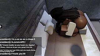 Thick Roblox ebony begs you to squeeze her huge tits