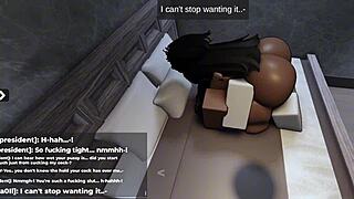 Thick Roblox ebony begs you to squeeze her huge tits