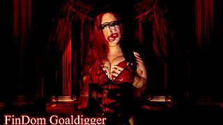 jessica rabbit cosplay mistress teases slave with rabbit toy