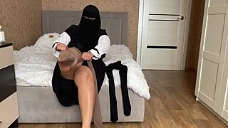 helped my hot stepmom pick out some tights today