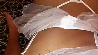 escort dressed as wife takes huge anal pounding in sexy thong.