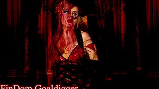 jessica rabbit cosplay mistress teases slave with rabbit toy