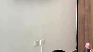 Cute Brunette Gives Stepbro Sloppy Blowjob!