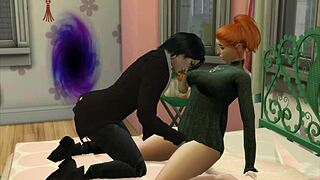 vampire seduces chubby nerd in sims 4