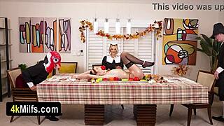 milf maids celebrate anal day with group pov pounding