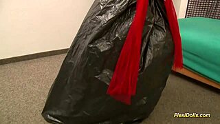 flexi teen doll gags on extreme deepthroat