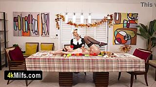 milf maids celebrate anal day with group pov pounding