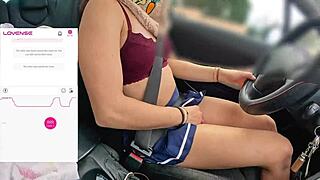 a friend films me driving with fan remote controlling my lovense vibrator 😈