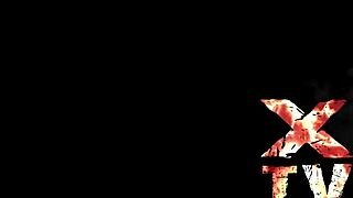 blonde afina gags on monster cock deepthroat then bent over assfucked to gaping cum facial big ass shaking