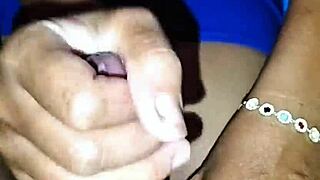 new secretary strokes boss's cock before starting her job