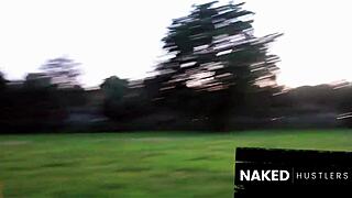 college soccer star latina takes big cock doggystyle outdoors before porn