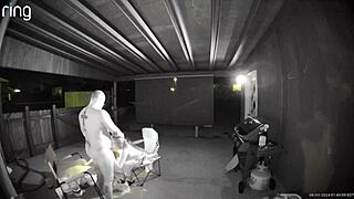 mysterious shadow hides her deep public cock sucking skills