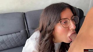 speech therapist fucks student in all holes with anal cum on glasses