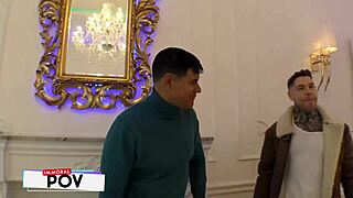 ukrainian babe josephine gets double teamed by big cocks