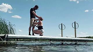 we were fucking by the lake and almost got caught by passersby