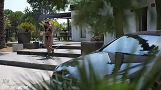 mercedes gets pussy licked fucked by cute lesbians car wash toys