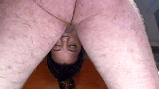 i choke on this huge interracial cock upside down