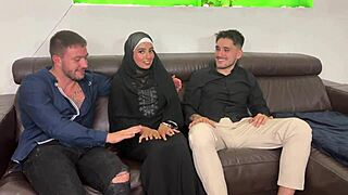 first double penetration for aaliyah yasin in hijab threesome... damn tight!