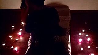 Romantic lovemaking happens in the dark night