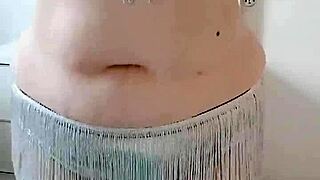 BBW belly dancer shakes her big curvy ass